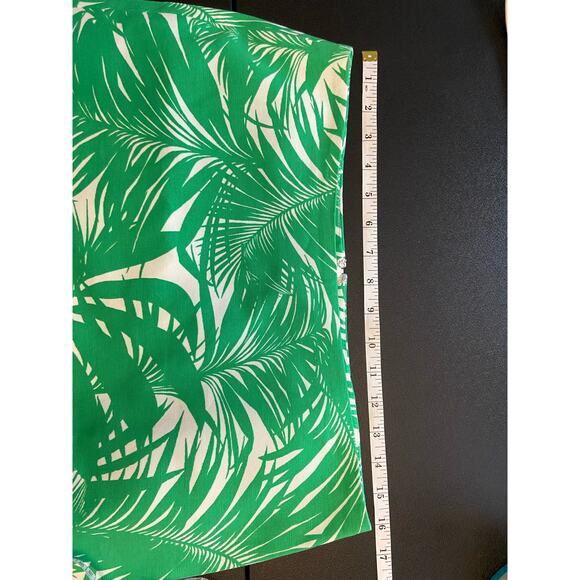 Talbots Pencil Skirt Women 10p Green Tropical Hawaii Cotton Stretch Cruise Beach - Picture 6 of 10